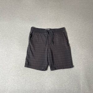 Express Men’s Comfy Charcoal Grey Striped Pocket Lounge Jogger Shorts